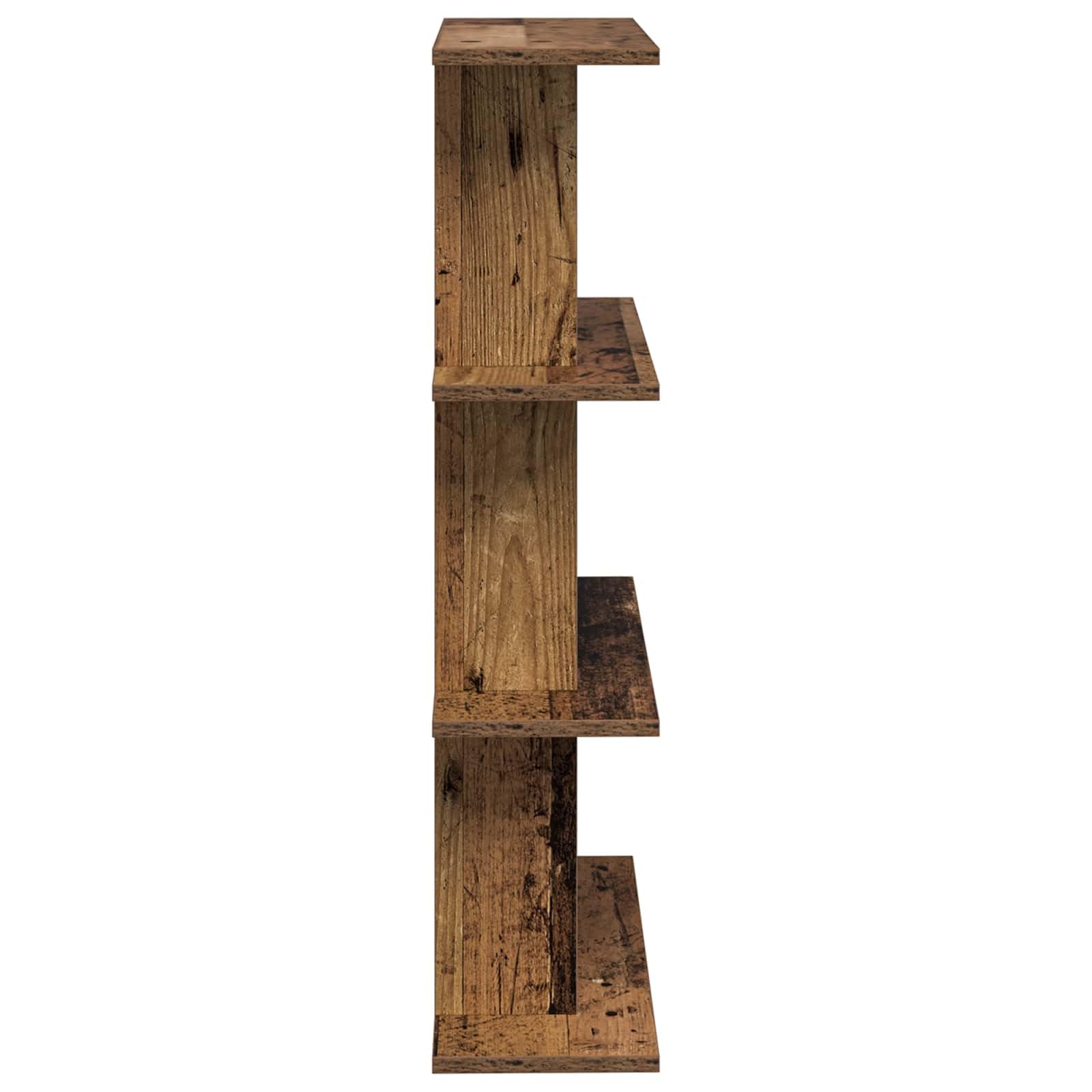 Wandregal Wandhalterung Braun aus Holzwerkstoff 56 x 20 x 90 cm, platzsparendes Hängeregal mit viel Stauraum, multifunktionale Ablage für Wohnzimmer, Schlafzimmer, Küche und Büro