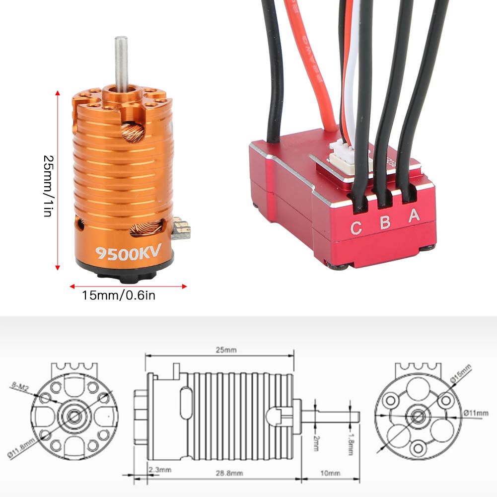 Amazon.co.jp: ブラシレスモーターモーター ESC キット精密 1/32 Rc