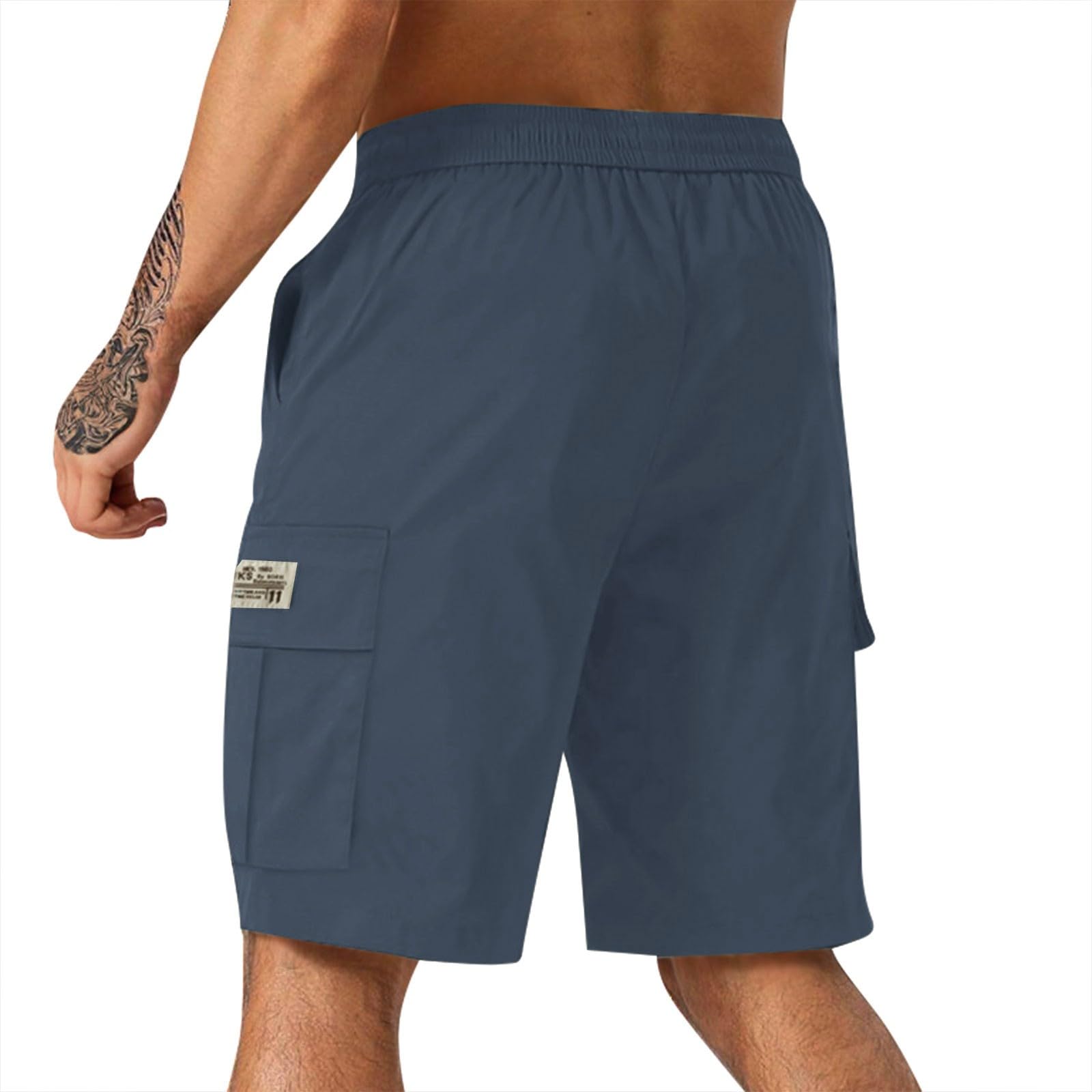 Générique Short Homme Cargo Leger Été Ete Travail Bermuda Cargo Homme Militaire Randonnée Tactique Baggy avec Poche