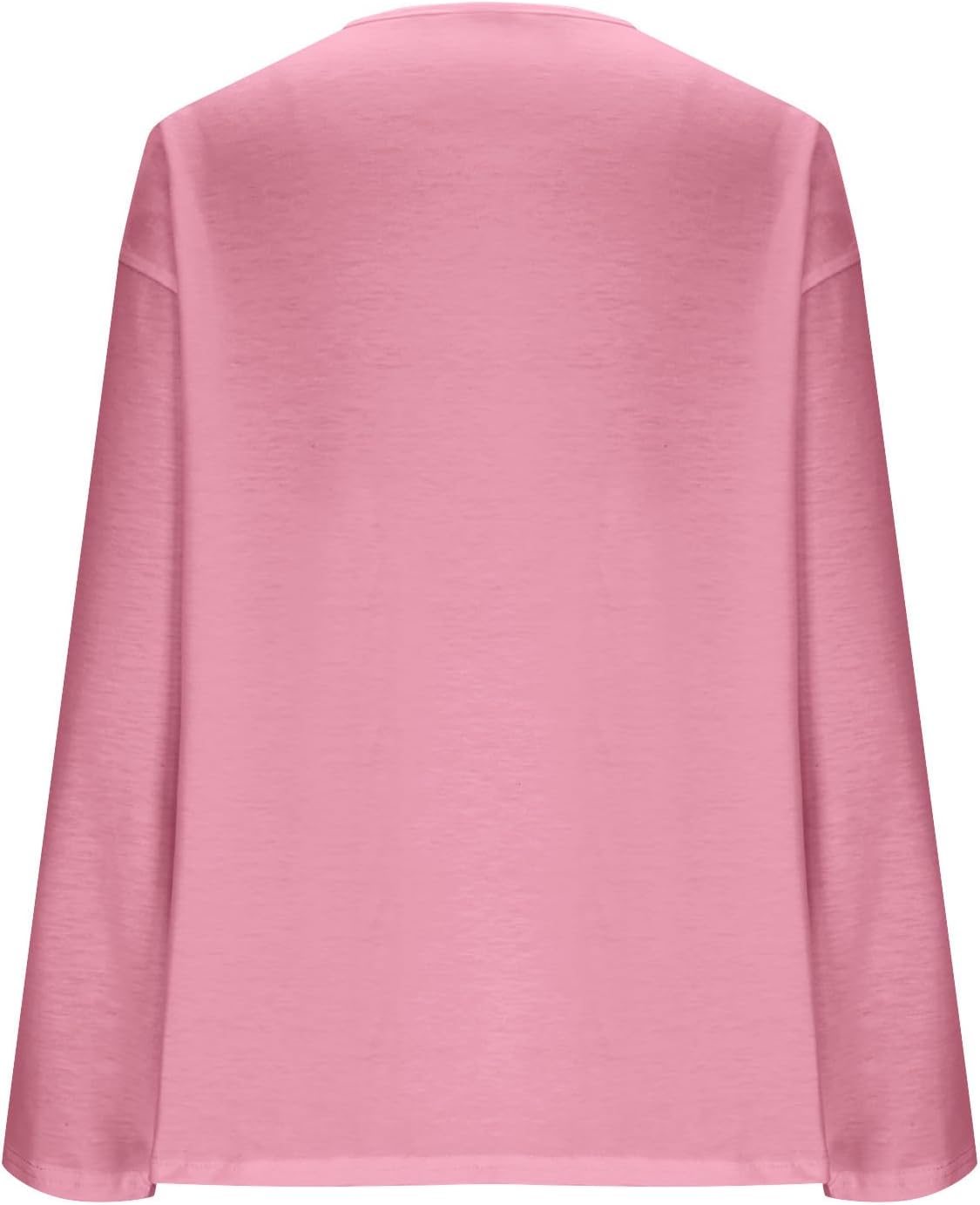 Women's Long Sleeve Round Neck Shirt Classic Loose Fit Soft Solid Color Blouse Casual Basic Summer Fall Fashion Top