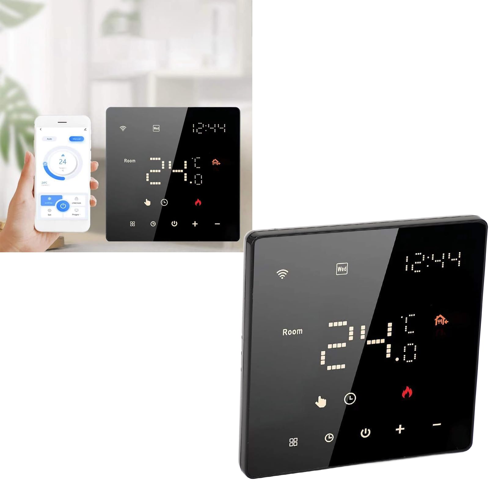 Termostato Smart WiFi per App, Schermo Touch, per Casa Domotica