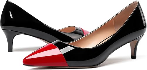 Miniatura 6 de WAYDERNS Zapatos de vestir de tacón bajo para mujer, con puntera puntiaguda, para oficina, trabajo, 2 pulgadas