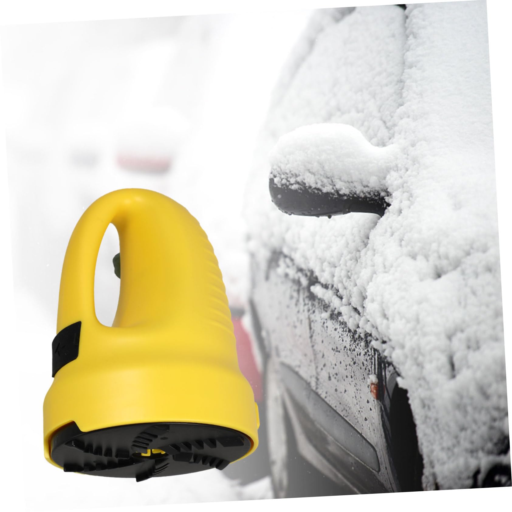 BESPORTBLE Grattoir à Glace Jaune Pelle à Neige pour Voiture pour Pare-Brise en ABS Outil Portable Retrait Rapide Glace Neige
