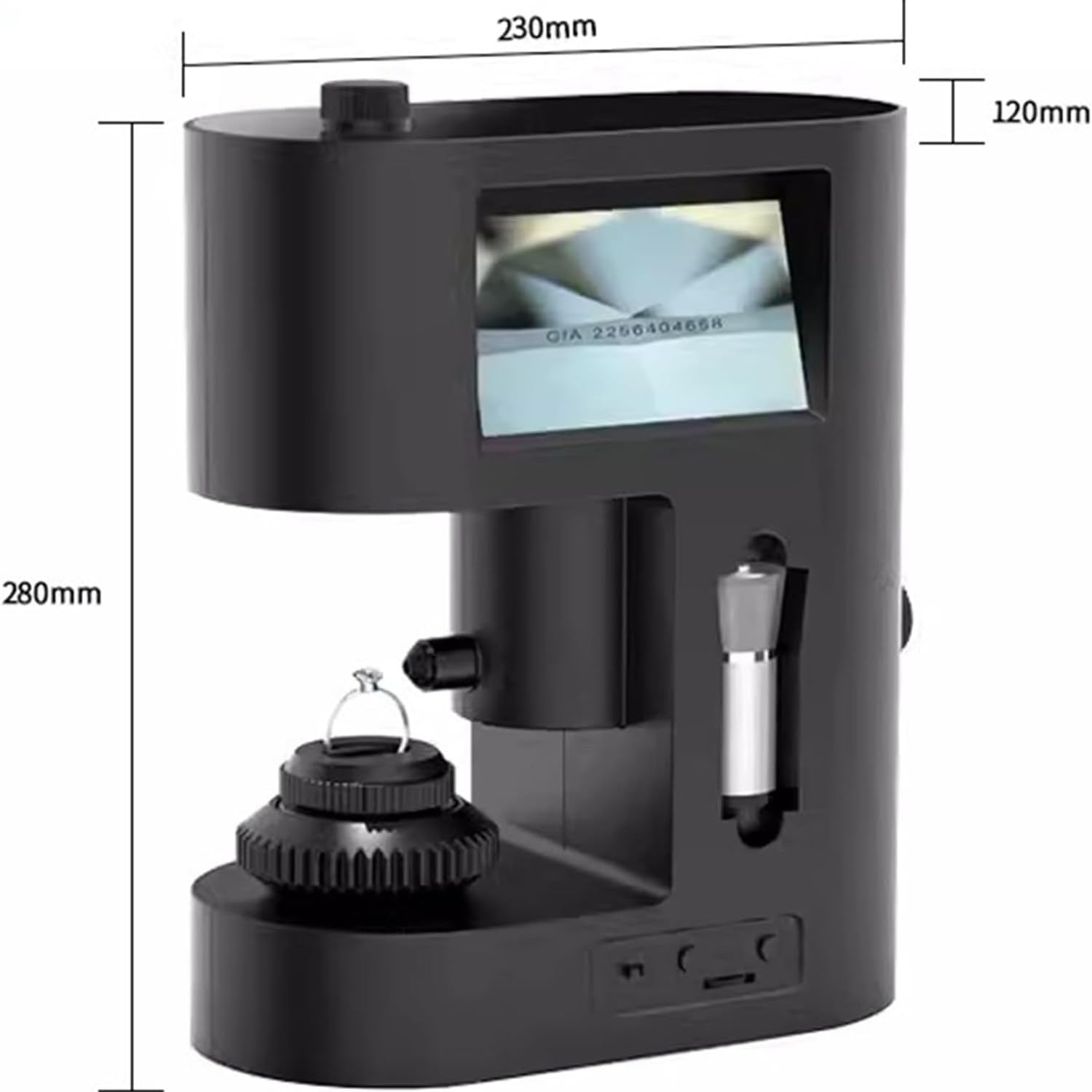Kit per microscopio digitale, visualizzatore LCD per un'identificazione accurata, visualizzatore di iscrizioni con cintura diamantata, microscopio biologico ad alta precisione e chiarezza