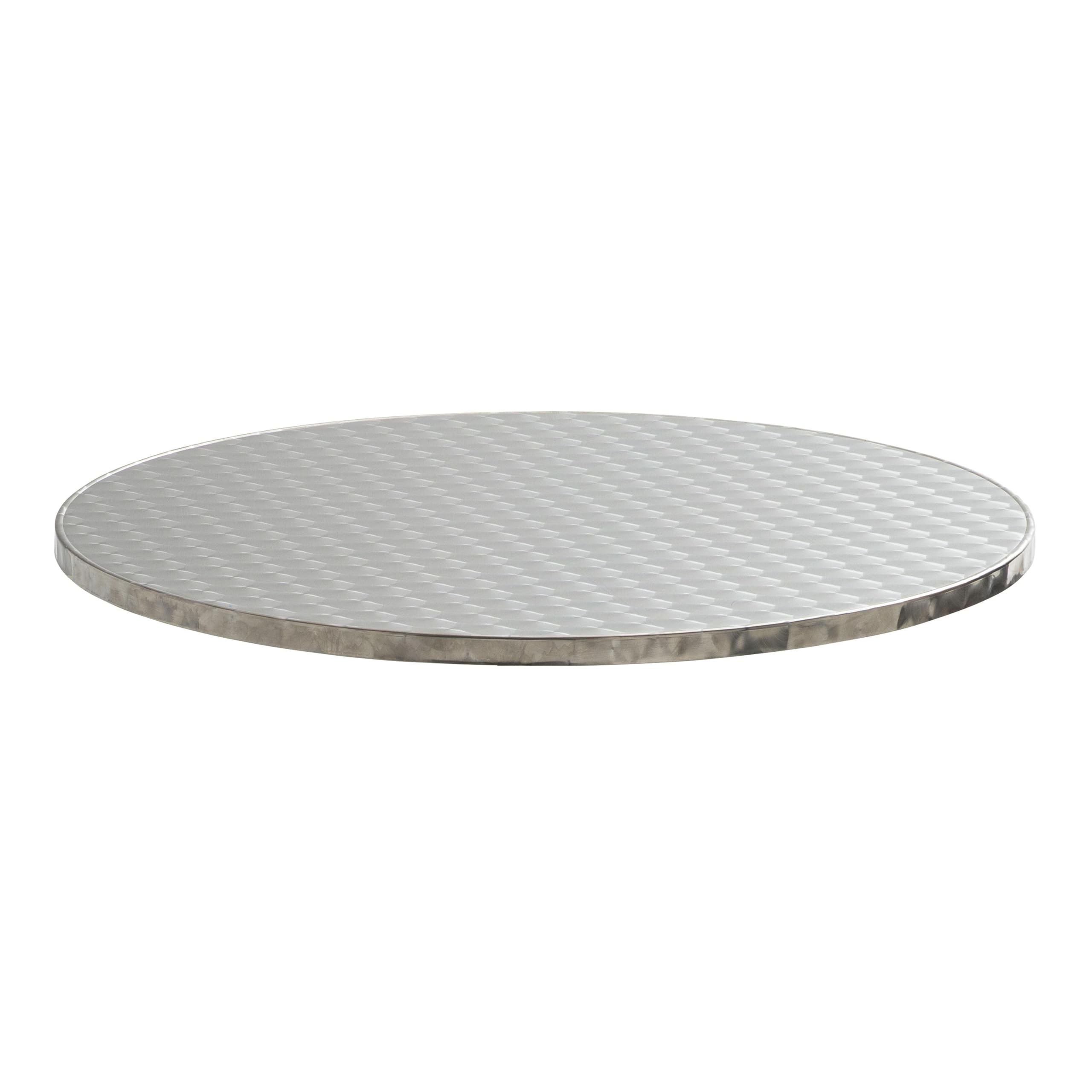 Oviala Plateau de Table Rond en Inoxydable 60 cm Brixton