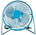 AGEG 4" Mini USB Ventilateur de Fer avec des Lames en Aluminium (Bleu)