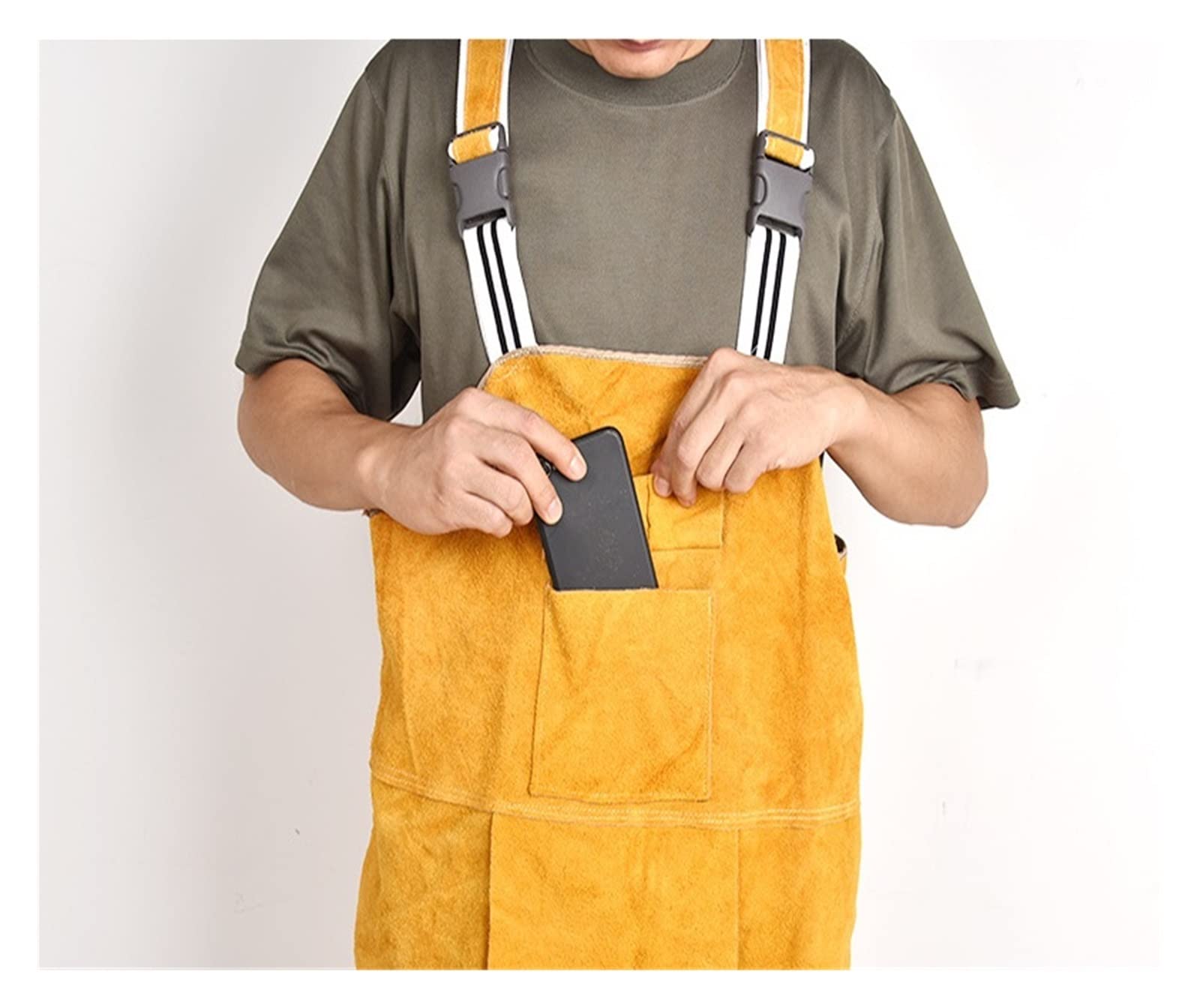 Soldadura de babero for la ropa protección resistente al desgaste los hombres(Model A,XX-Large)