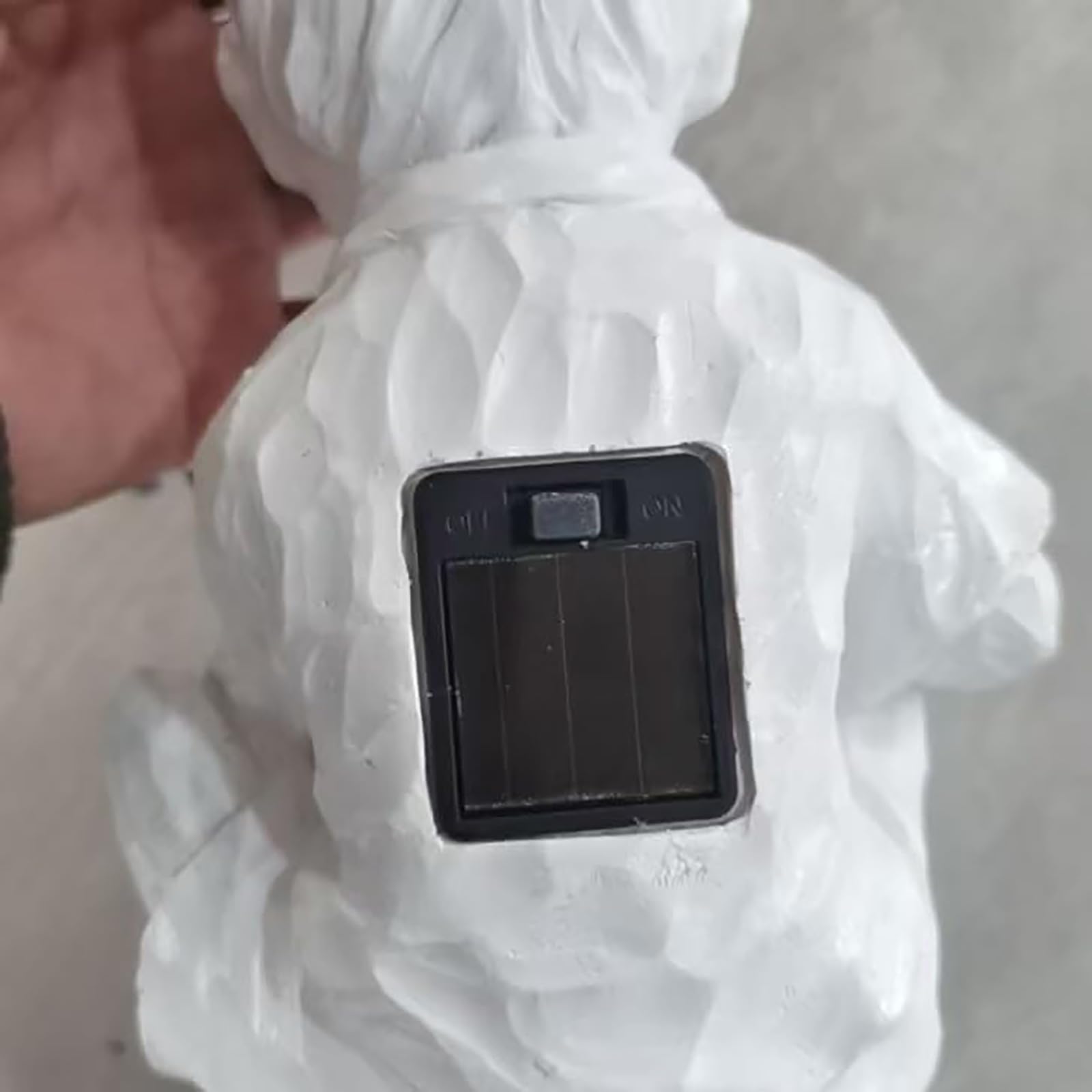 Generico Statua Ragazzo Ragazza Giardino Statua per Bambini con Luce LED Solare