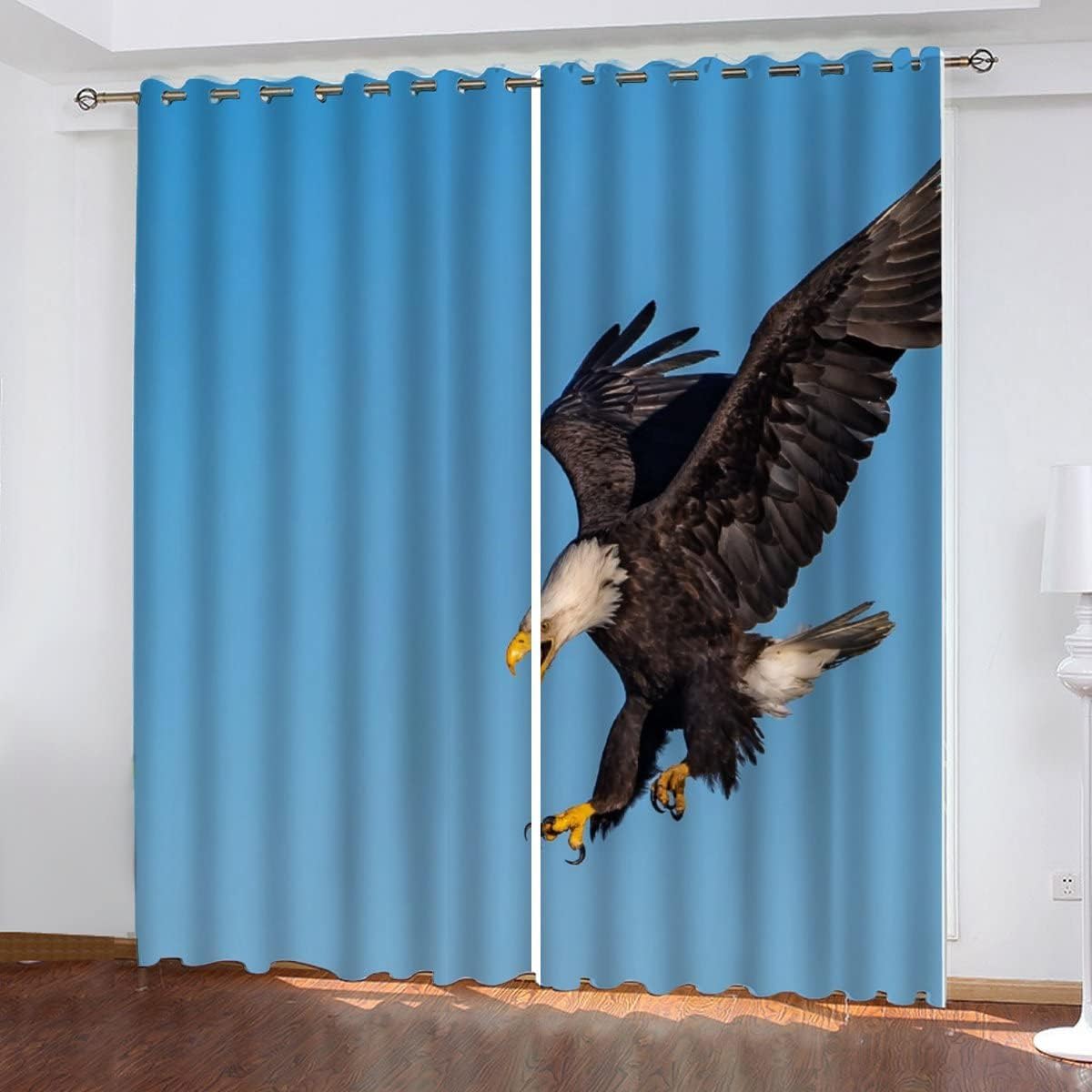 Rideau occultant aigle 3D pour créer une ambiance calme dans la chambre enfant