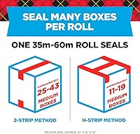 Vista 3 de Scotch Dispensador de cinta de embalaje con capacidad para hasta 2 anchos (ST-181), rojo, metal, plástico