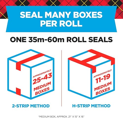 Miniatura 10 de Scotch Cinta de embalaje resistente, 1.88 pulgadas x 54.6 yardas, diseñada para embalar, enviar y enviar por correo y dispensador de cinta de