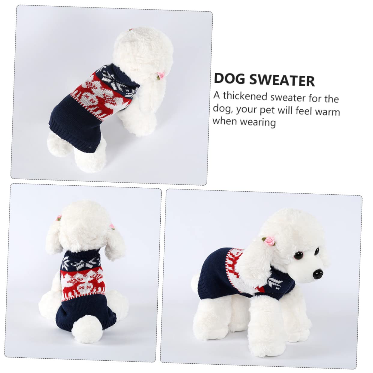 FRCOLOR 2piezas Abrigo De Invierno para Mascotas De Navidad Suéter De Ciervo para Perros y Gatos Ropa Cálida y Cómoda para Mascotas Temporada Festiva