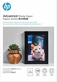 HP Papel fotográfico avançado, brilhante, 10 x 15 cm, 100 folhas (Q6638A)