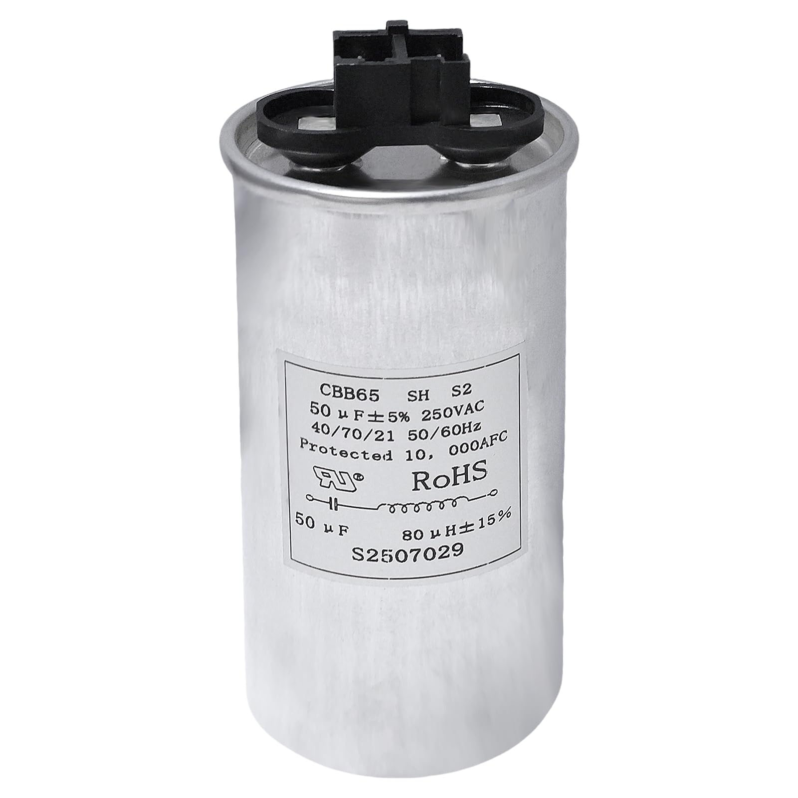 W11395618 Condensador de funcionamiento de motor W10390446 50uF 250VAC 50/60Hz 10000AFC, compatible con Whirlpool Maytag Kenmore 4931353 AP6973143 PS12731163 EAP12731163