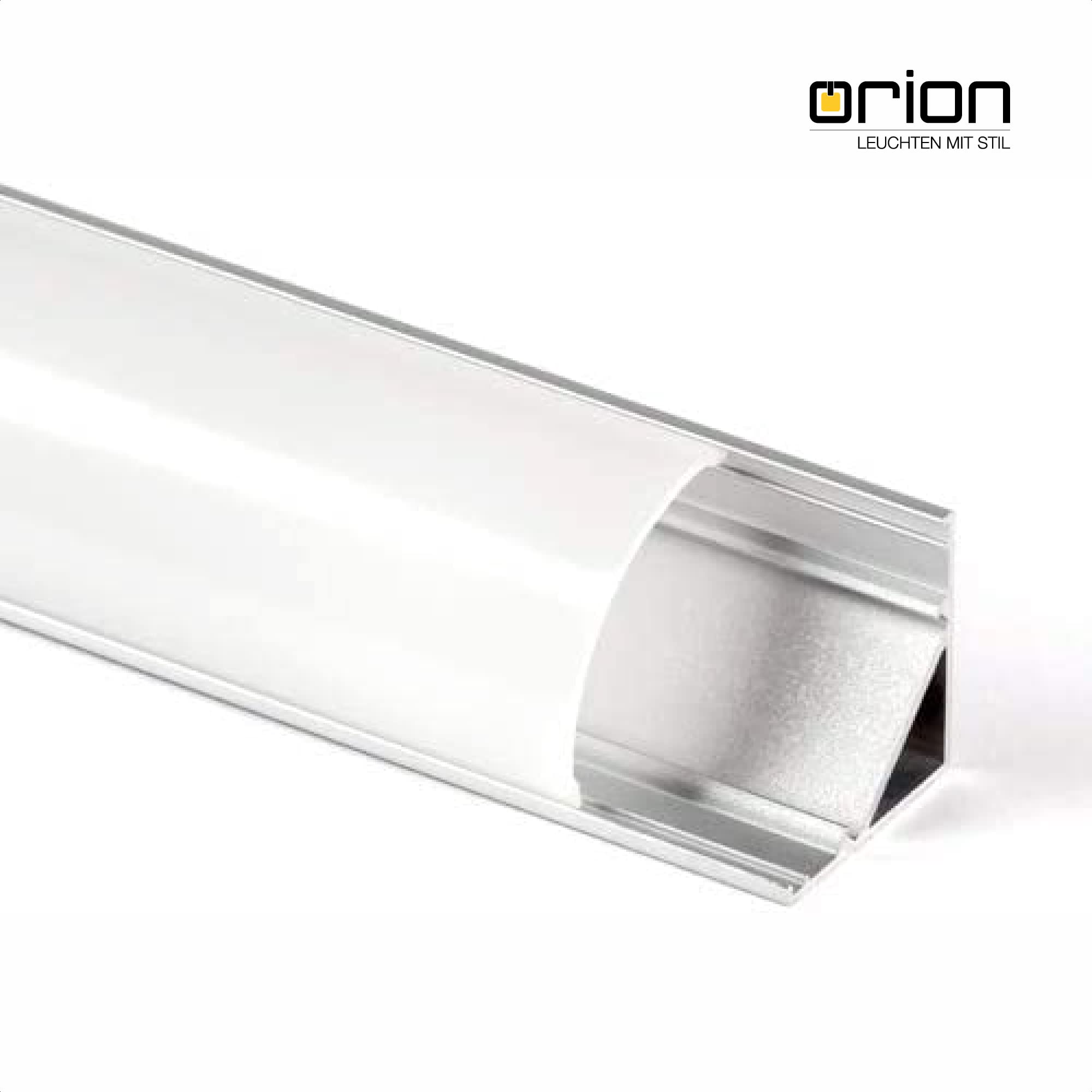 Set di 6 profili angolari in alluminio, profilo in alluminio, per strisce LED, 12 mm
