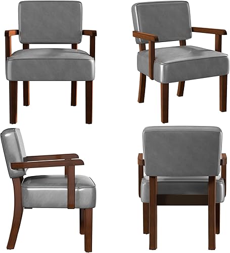 Miniatura 20 de Juego de 2 sillas decorativas con mesa, sillas de sala de estar con asiento suave y reposabrazos para sala de estar, dormitorio, sala de lectura,