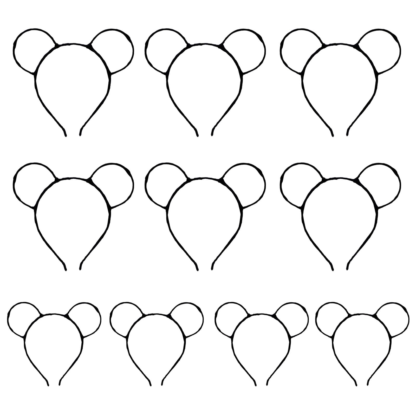 YUXITA Set of 10pcs Adjustable Animal Ear Hairband Fashion Headdress Headwear For Creative Styling And Costume Parties