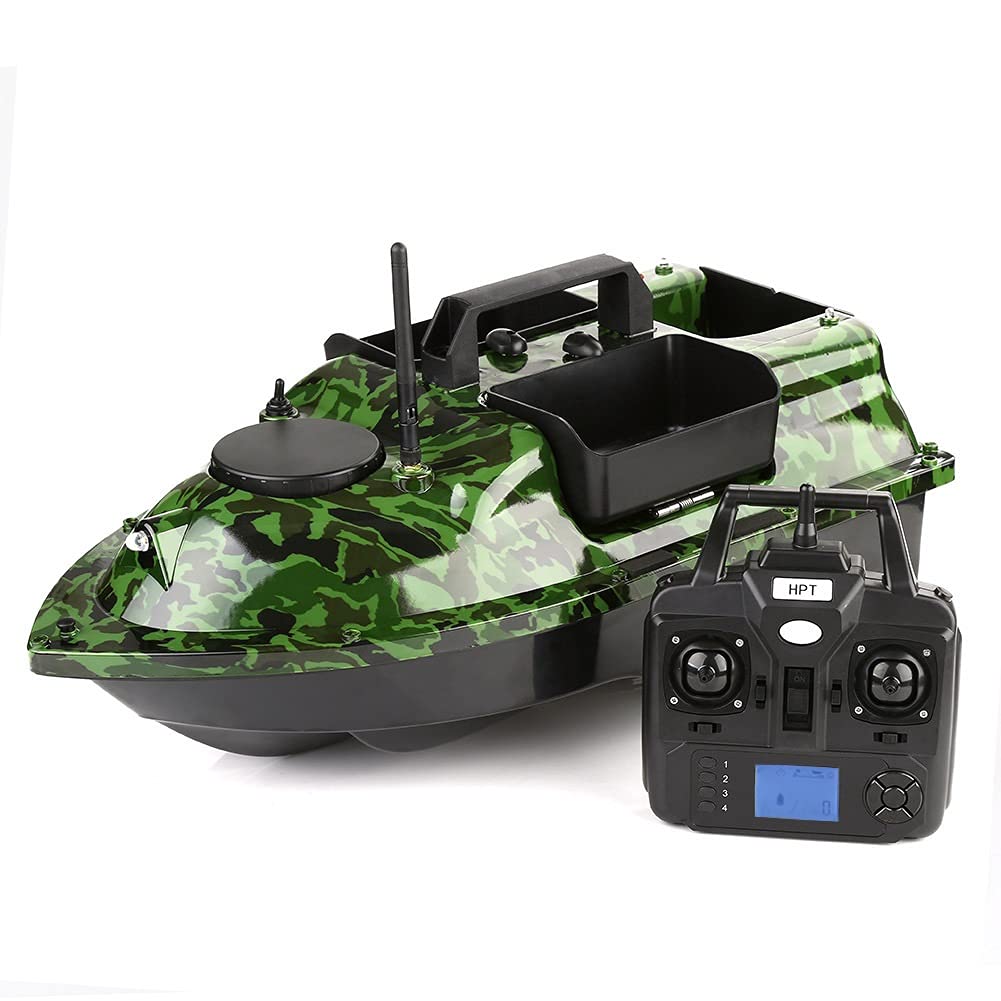 Esca a barca senza fili con gancio, 3 tramogge, 2 motori, sensore GPS LCD Fishfinder, include borsa e batterie per pesca sportiva