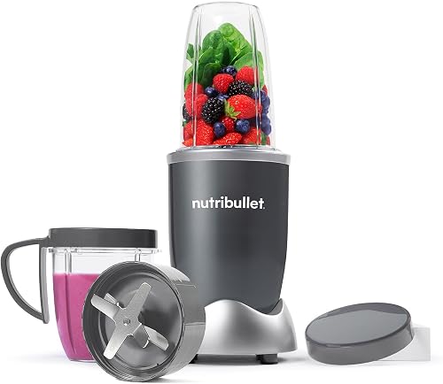 nutribullet Blender 600 Series in Graphite, 7 Piece Kit (Tall Cup, Short Cup)