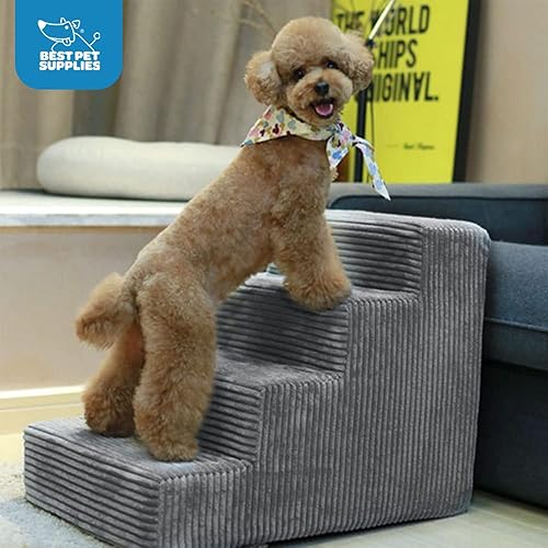 Miniatura 5 de Best Pet Supplies escaleras para mascotas hechas con espuma con certificación CertiPUR-US para perros y gatos