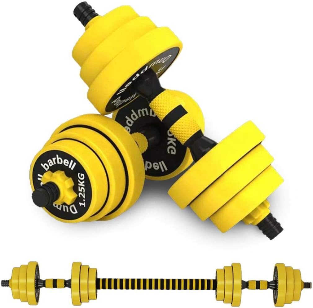 2 in 1 Adjustable Dumbbells Barbell Set, Free Weights