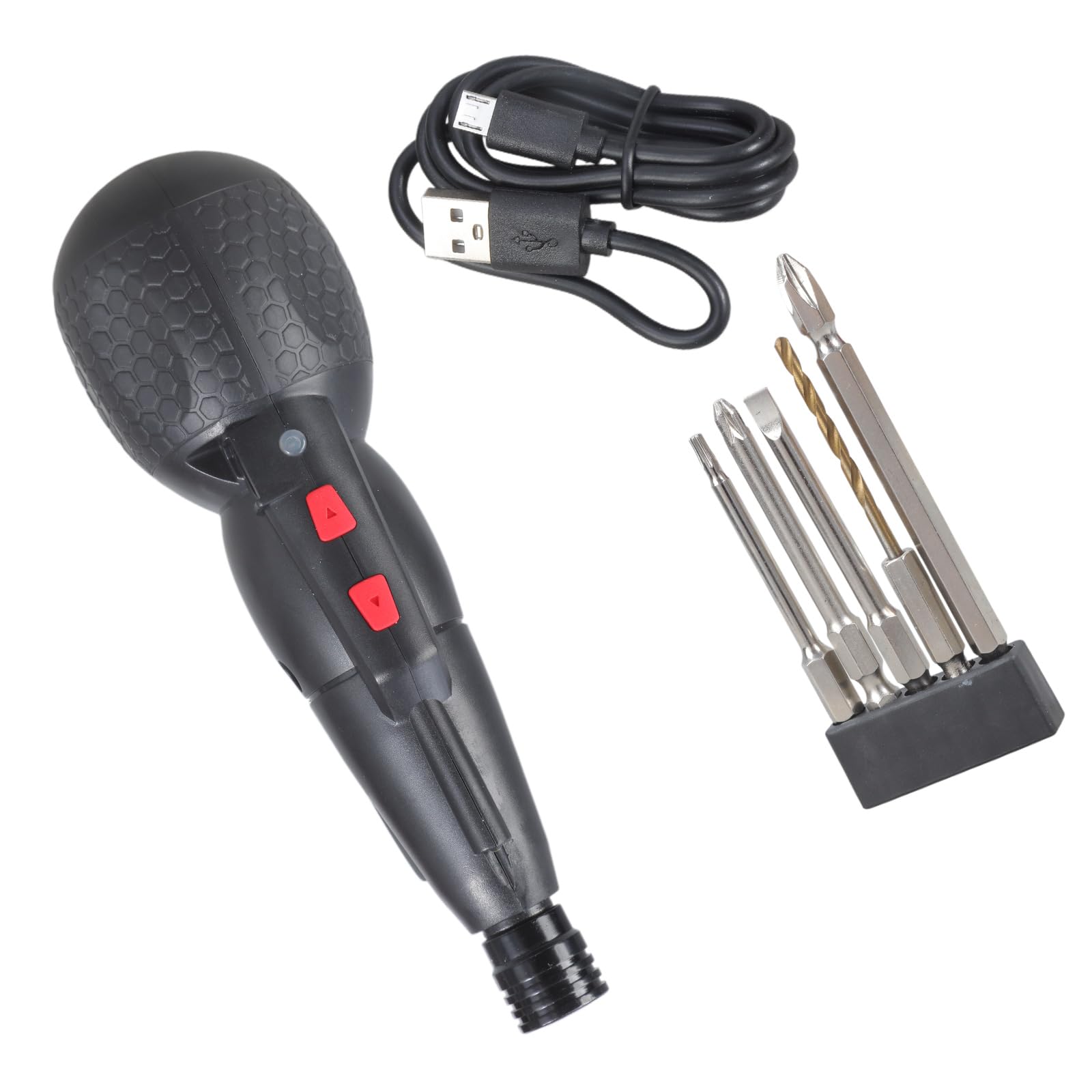 Kalttoy Portable Manual/Electric Screwdriver with LED Light and Ergonomic Grip for Home Projects 900mAh Battery Handheld Electric Screwdriver for Home