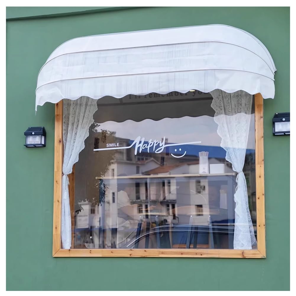 Auvent décoratif français blanc en polyester marquise pliable pour porte et balcon