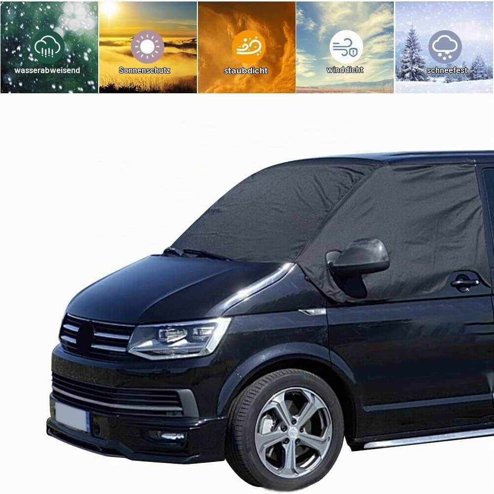 Auto Windschutzscheiben Sonnenschutz Abdeckung Ersatz für T6, Heavy Duty 600D Oxford Blackout Sonnenschutz, Frontscheibe Fenster Cover mit UV-Schutz Wasserdicht Frostschutz