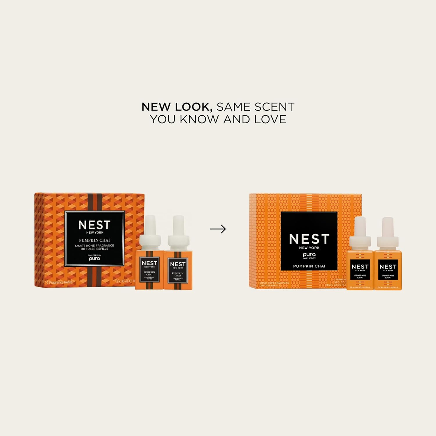 NEST New York Smart Home Fragrance Diffuser Refill Smart Vials, Pumpkin Chai - Set of 2 - Designed for NEST x Pura 3 and NEST x Pura 4 Diffusers - Cruelty Free, Vegan - Image 2
