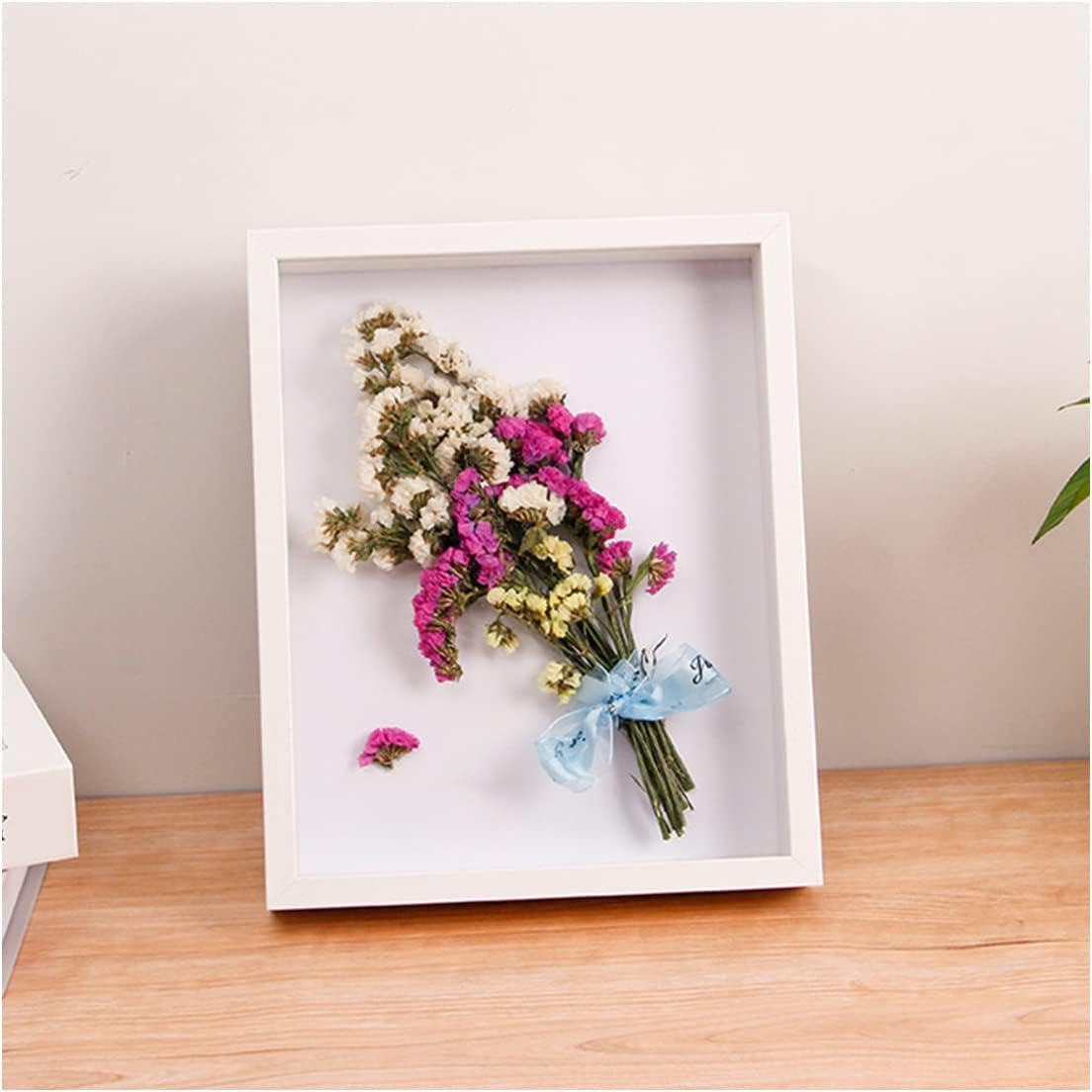 Memorial Shadow Box Wooden Picture Frame Display Case 15.2cm x 20.3cm, Wall Decorative Pressed Flower Frames for Picture Specimens