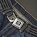 Ram Belt, Seatbelt Buckle Belt, Ram Logo Americana Stripes Weathered Gray Black, 30 to 44 Inches