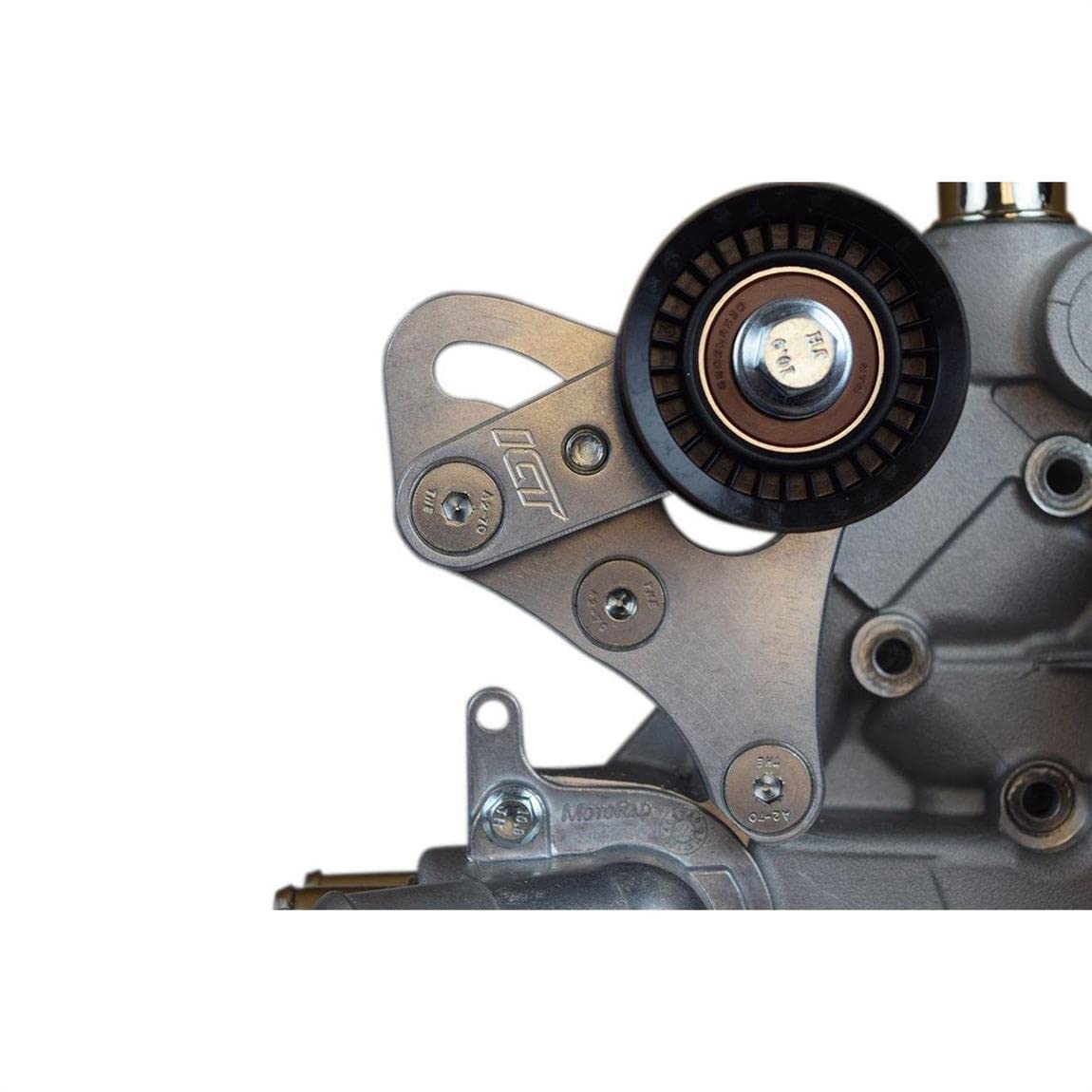 ICT Billet LS Truck Manual Belt Tensioner with Pulley LSX 4.8L 5.3L 6.0L Compatible with Silverado Sierra LS1 LS3 LS2 LQ4 LQ9 LS6 L92 L99 L33 LR4 551617X-3