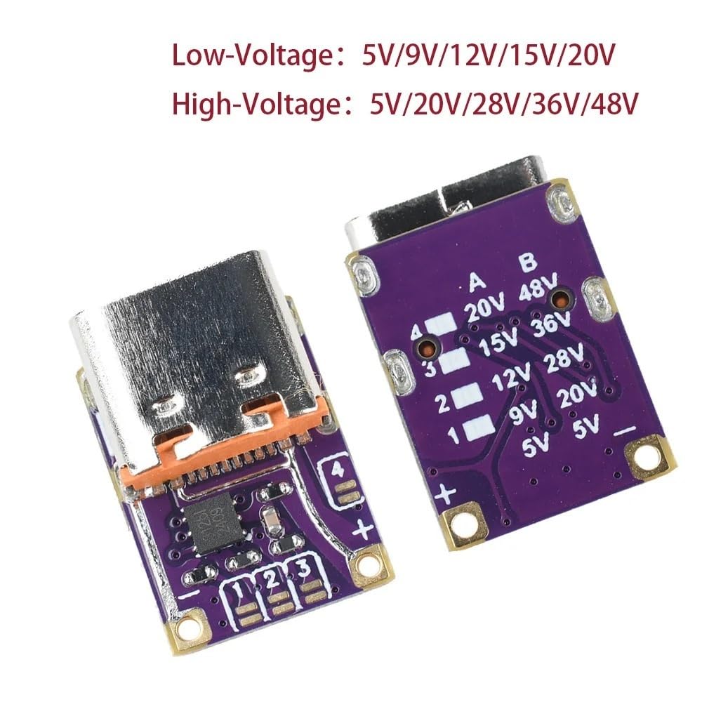 PD3.0 PD3.1 QC3.0 moduł spustowy 48 V Decoy Board typ C do DC 5 A (niskie napięcie)