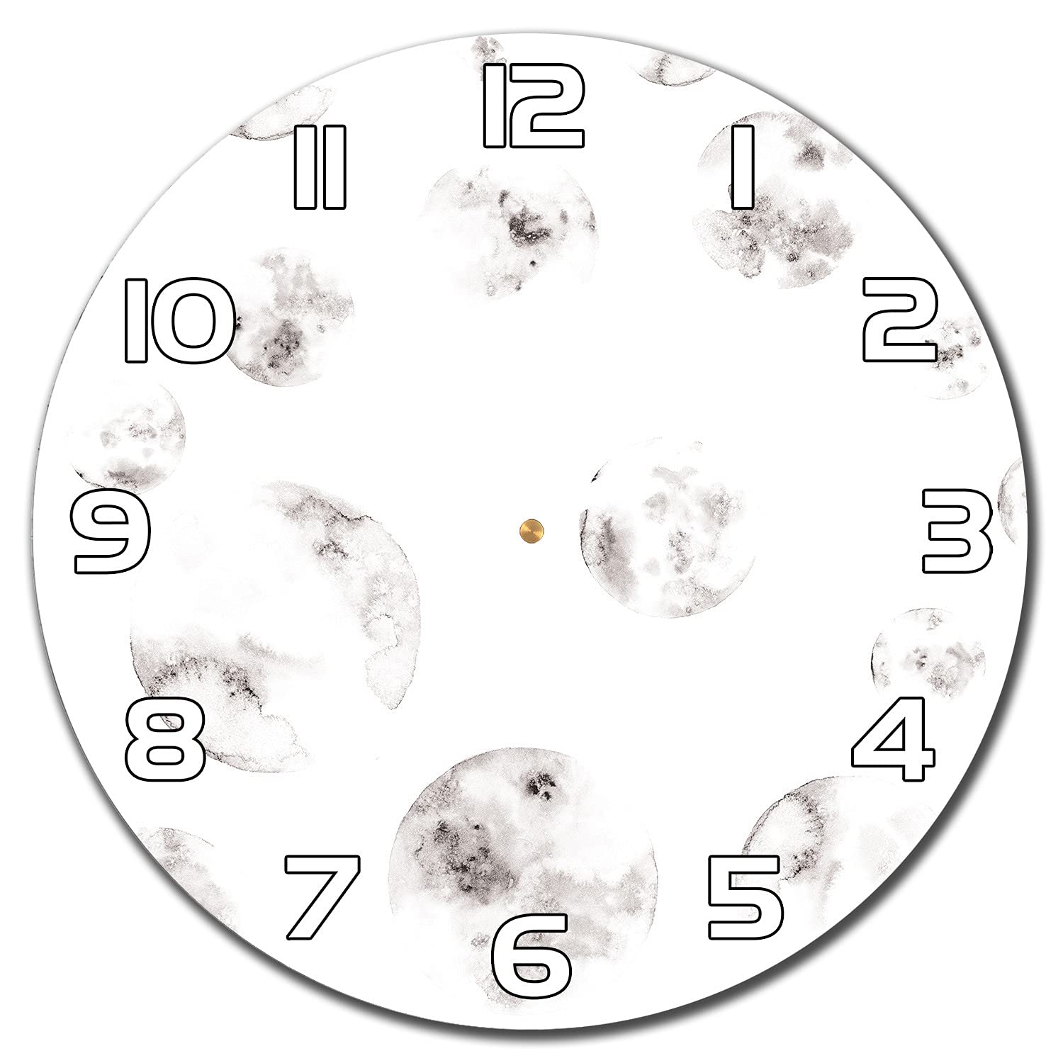 Horloge en Verre 30 cm Idéale pour Cuisine et Salon Murale Modernité Lunes