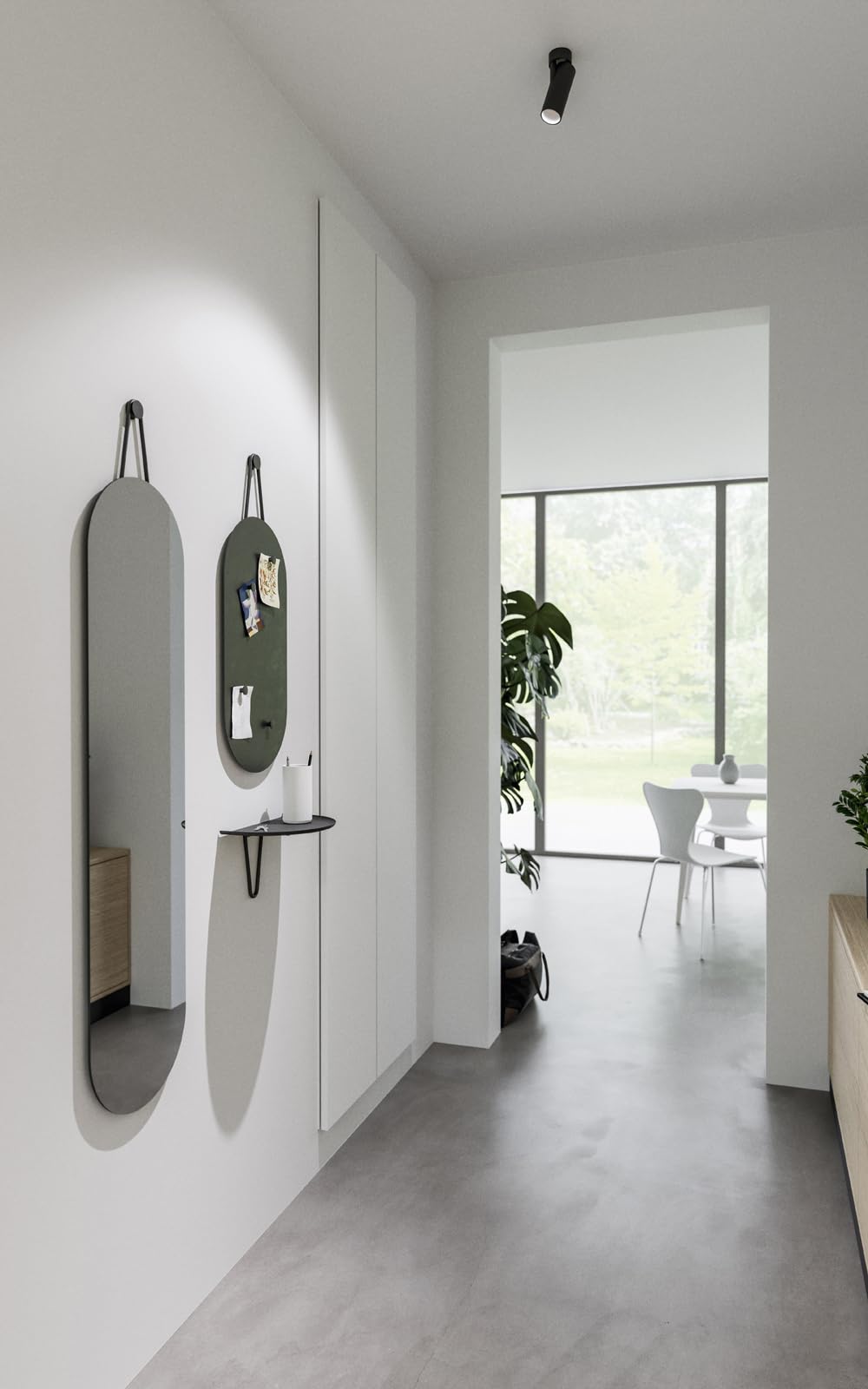 Zone Denmark A-Bulletin Board Pinnwand, Magnettafel aus Metall mit 5 Magneten, 60 x 30 cm, Schwarz