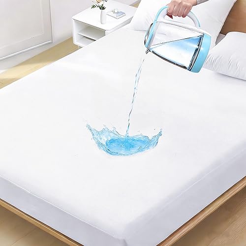 Ruili - Protector de colchón impermeable. Blanco básico, paquete de 1,Blanco,Blanco básico, paquete de 2,2-Blanco,https://www.amazon.com/dp/undefined