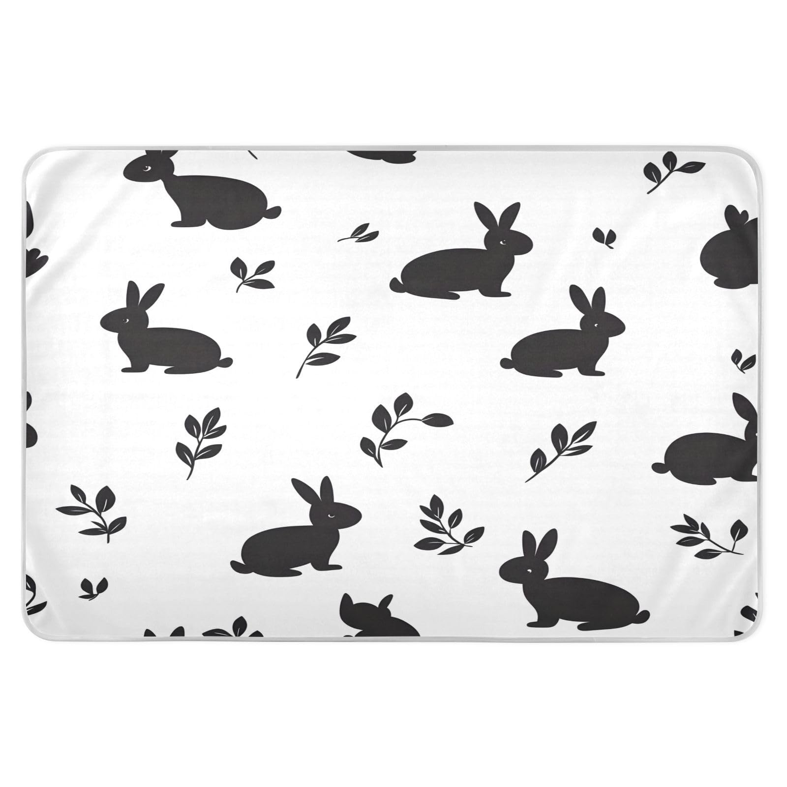 BOESI Doodle Bunny Pattern Waterproof Pads for Bedwetting and Incontinence, Reusable Pads, Reusable Diaper Pads for Bed, Sofa, Travel