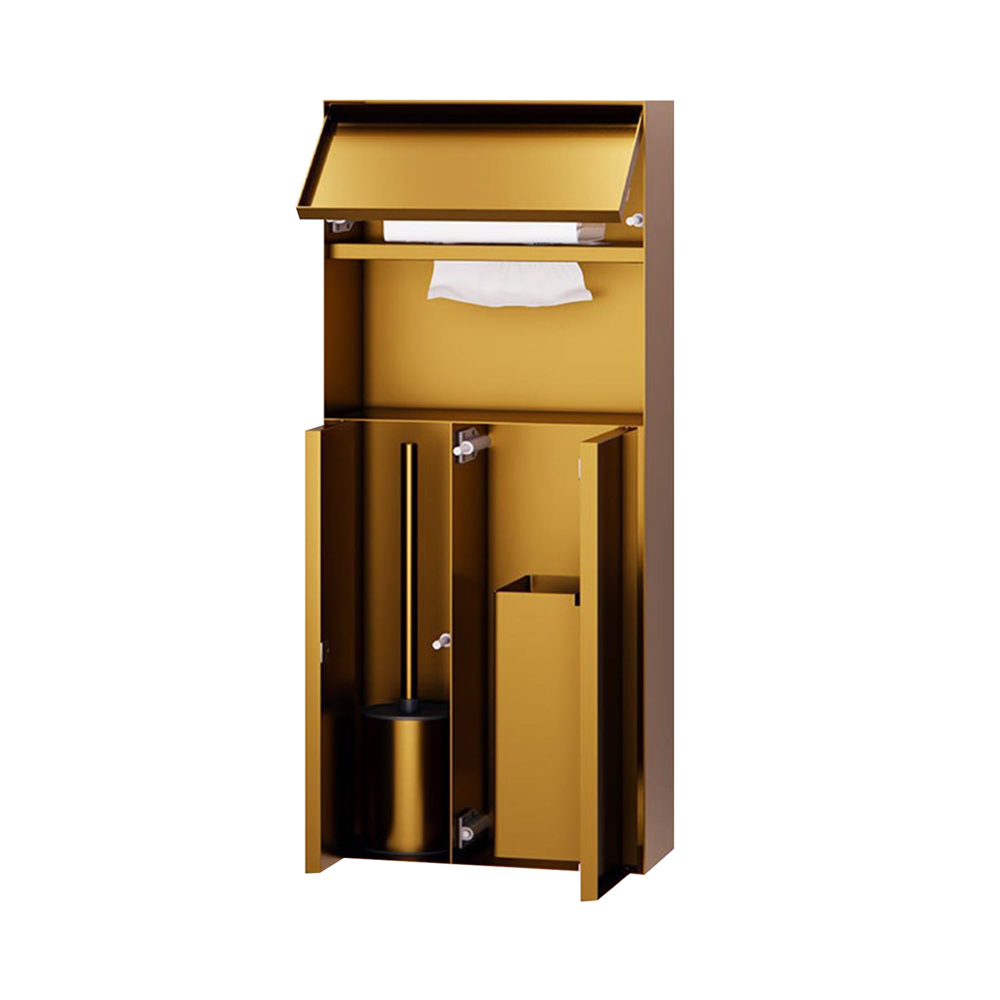 Armoire de rangement murale en acier inoxydable pour douche et hôtel