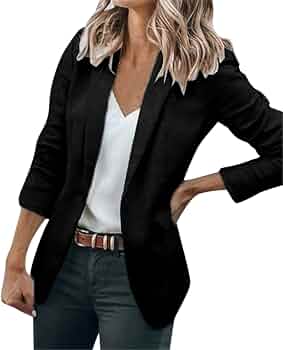 Vimoli Blazer Femme Élégant Chic - Veste Costume Bureau Manches Longues Devant Ouvert
