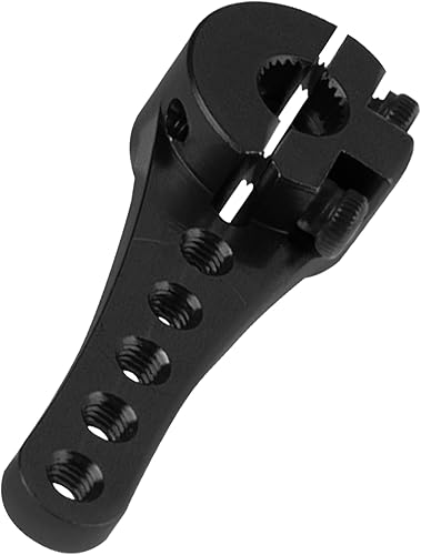 Miniatura 10 de Paquete de 3 servo de aluminio 25T servo brazo de dirección largo compatible con Futaba Savox Power HD Xcore 18 110 TRX4 SCX10 RC Crawler (azul)