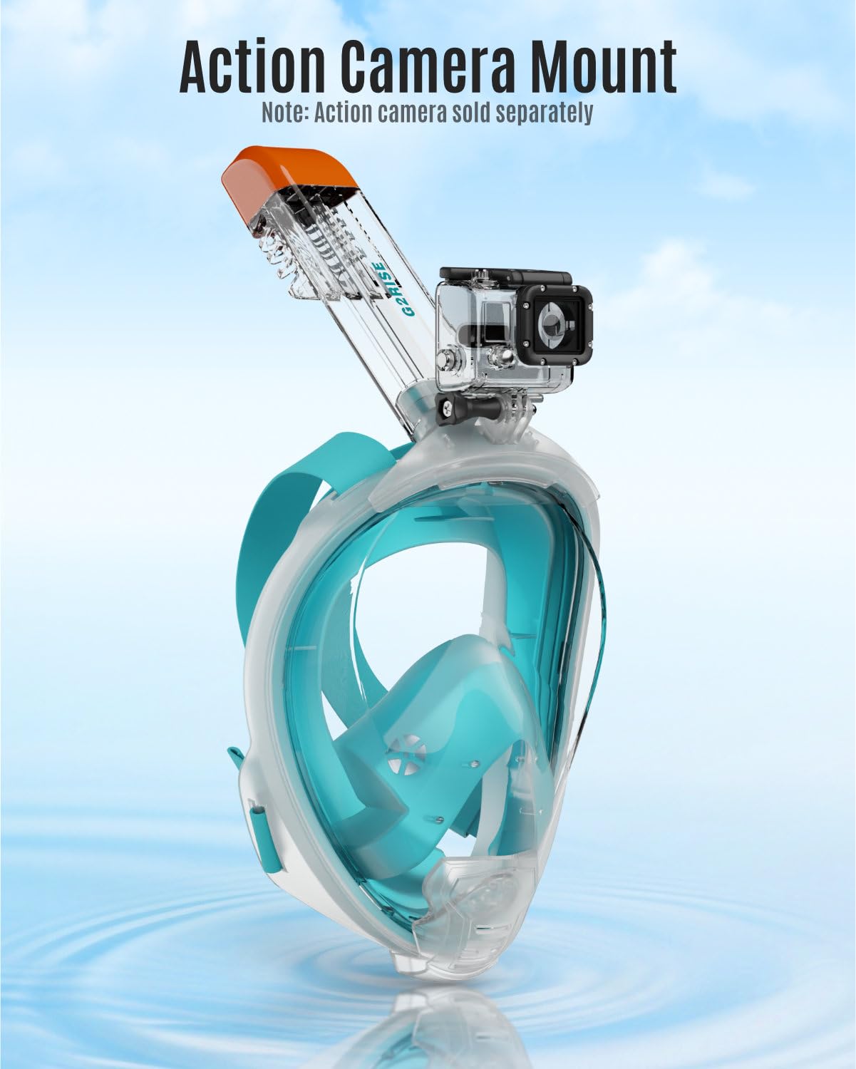 G2RISE Máscara de snorkel adulto (verde, XL)