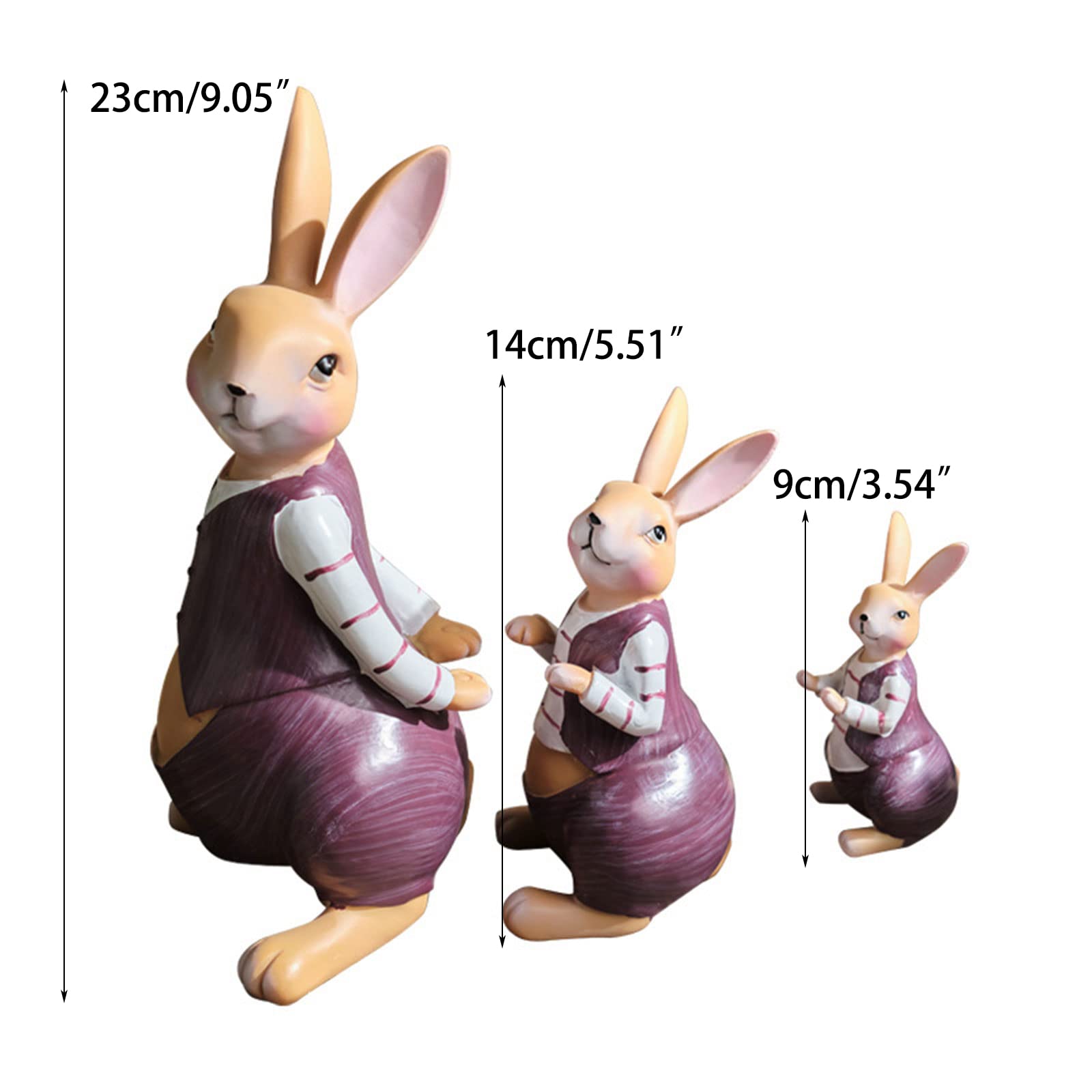 Famiglia di Pasqua Figurine Statue Ornamenti Decorazione Domestica Per Pasqua Vacanze Party Sfondo Decor