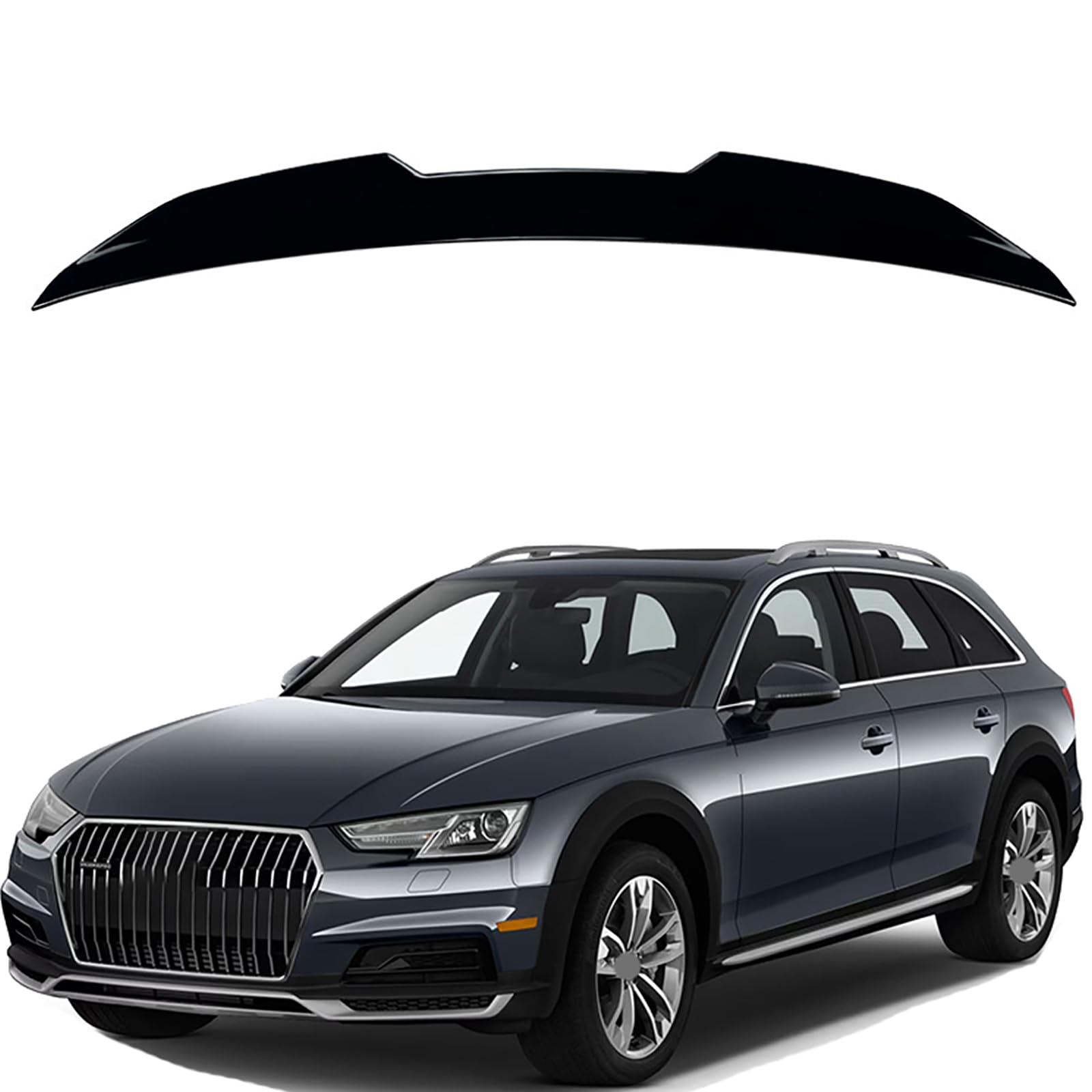 Rear Trunk Spoiler Wing for Audi A4 S4 B9 PSM 2017 2018 2019 2020 2021 2022 2023 2024,ABS Rear Tail Wing Trunk Lid,Tailgate Top Protector Spoiler,Exterior Styling Trim,Gloss Black