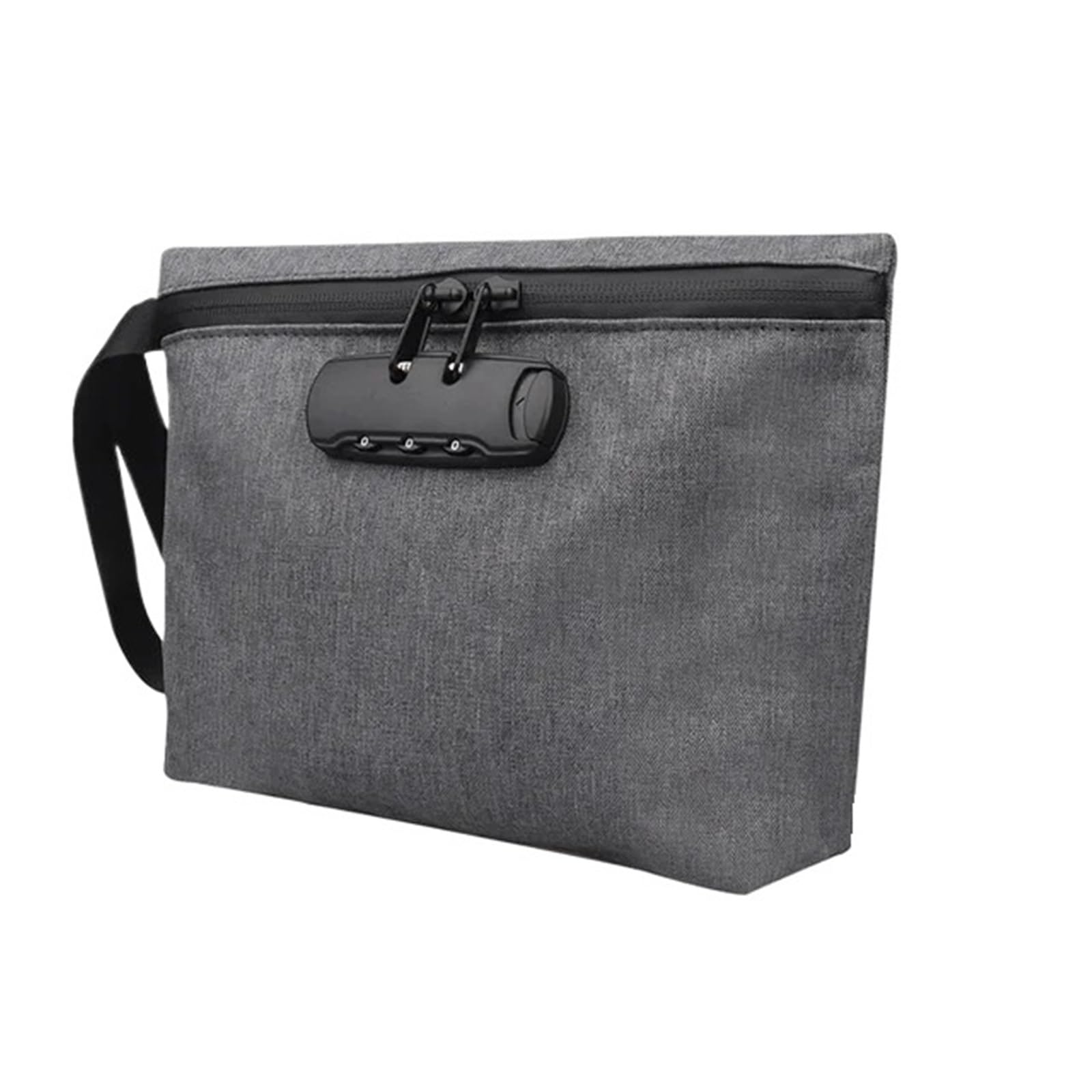 Bolsa de almacenamiento viaje con archivos bloqueo contraseña, bolso mano certificados tarjetas crédito, bolsa impermeable Para Documentos(Gray A)