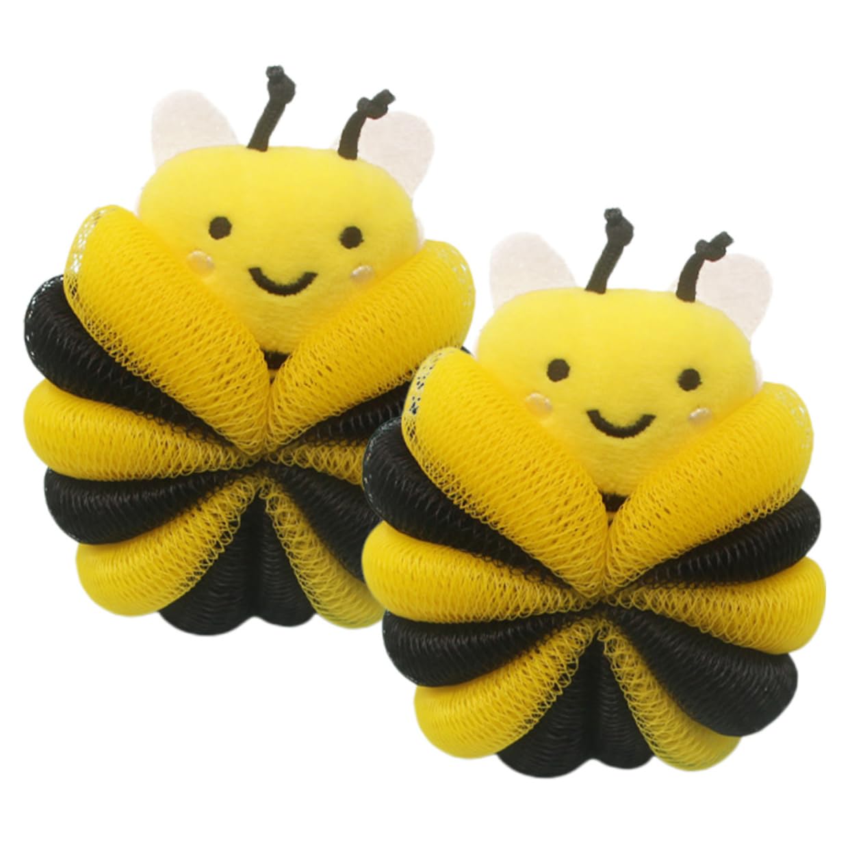 FRCOLOR 2Pcs Cartoon Bee Wash Sponge Soft Exfoliating Loofah for Fun Bathing Accessories for Boys Lightweight Quick Drying Bath Supplies for Gentle Cleansing