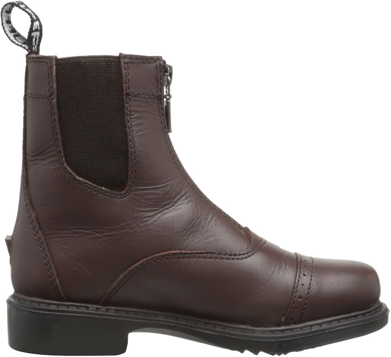 TuffRider Kid's Baroque Front Zip Paddock Boots with Metal Zipper : Clothing, Shoes & Jewelry