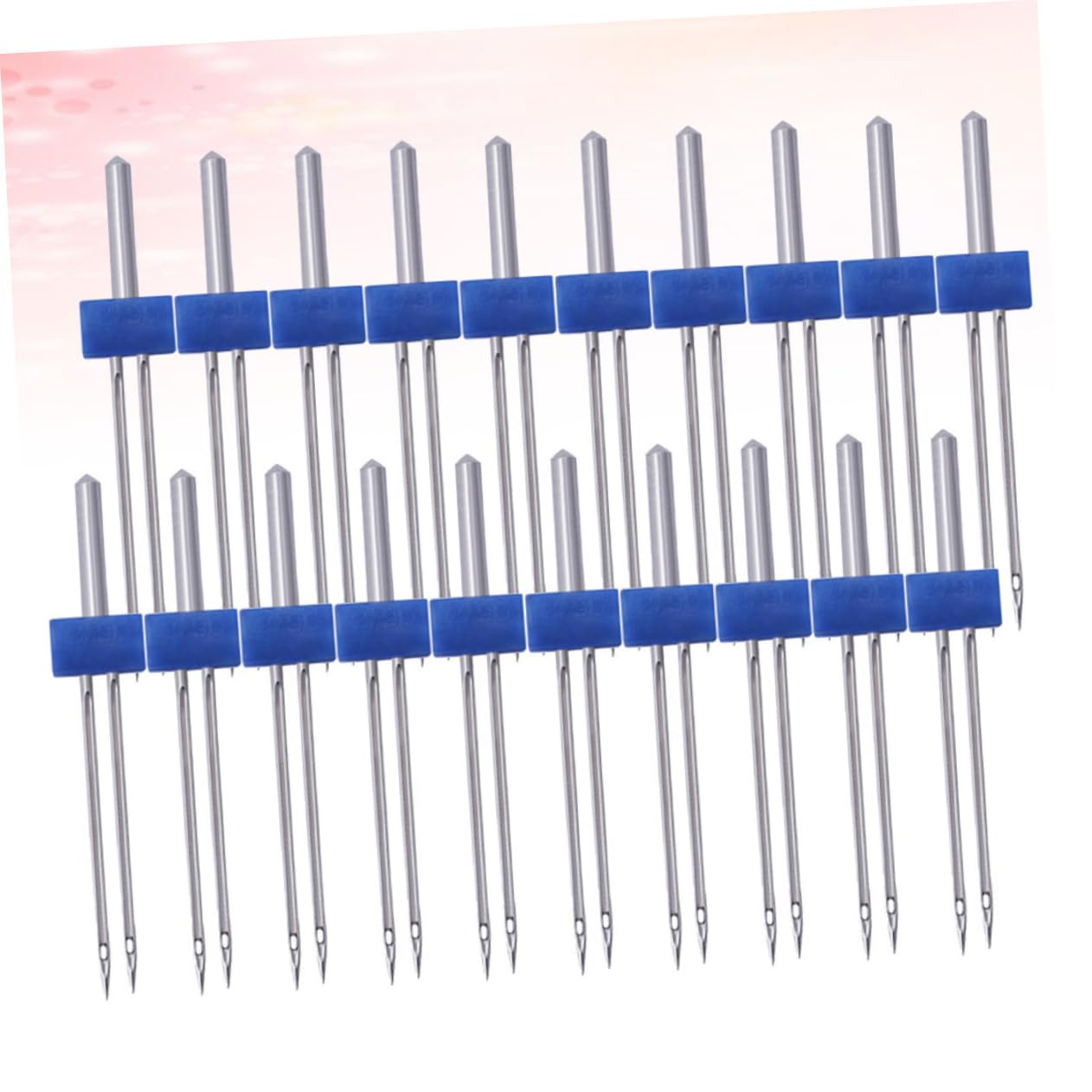 Zwillingsnadel für Nähmaschine 3mm C01-005-00171, 100 Stück | Metallausführung, Blau, 1 Beutel, Passend für Maschinen, Modell C01-005-00171