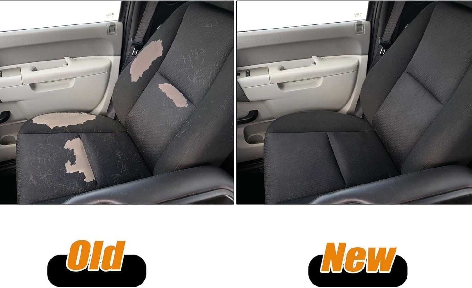 Priprilod Black Cloth Driver Side Bottom Seat Cover & Foam Cushion Compatible with Chevy Silverado Tahoe Suburban Avalanche GMC Sierra Yukon 1500 2500HD 3500HD 2007 2008 2009 2010 2011 2012 2013 2014