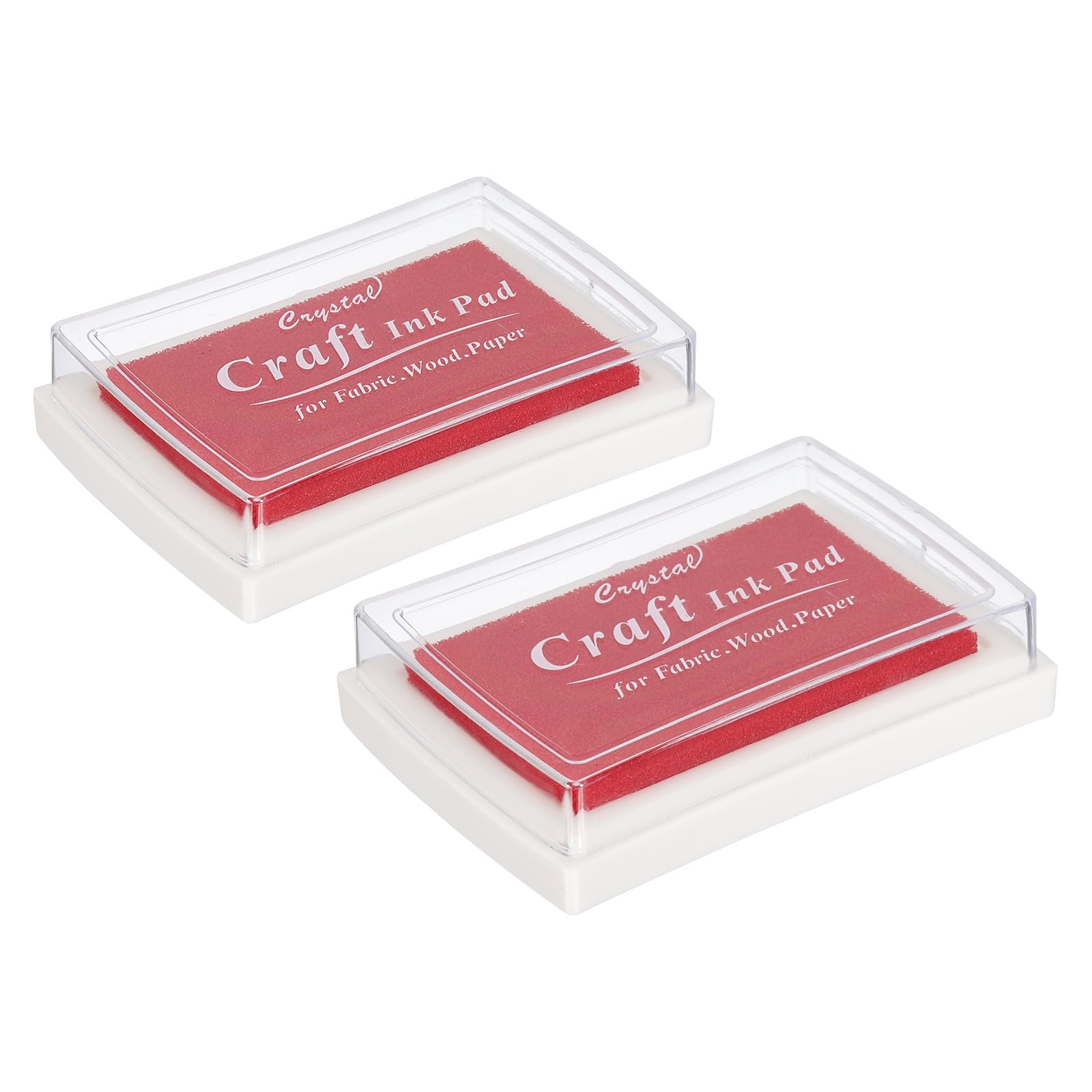 PATIKIL Craft Ink Pads for Stamps 2 Pcs Washable Finger Print Ink Stamp Pad Color DIY Square for Rubber Stamps Paper Scrapbooking Fabric Wood