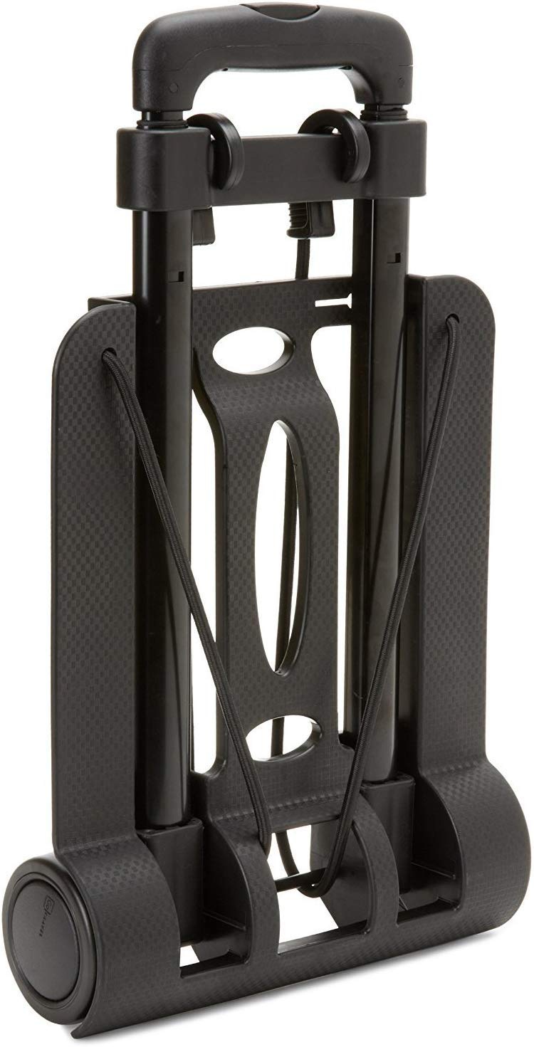 Luxafare Foldable 2 Wheels Luggage Cart Trolley(Black Plastic & Aluminium)-picture-10